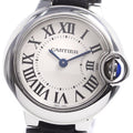  Shop Authentic Cartier Ballon Bleu Silver Dial Black Leather Strap Watch for Women - W69018Z4 - Luxxuri