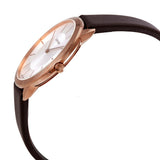  Shop Authentic Calvin Klein Minimal White Dial Brown Leather Strap Watch for Women - K3M226G6 - Luxxuri