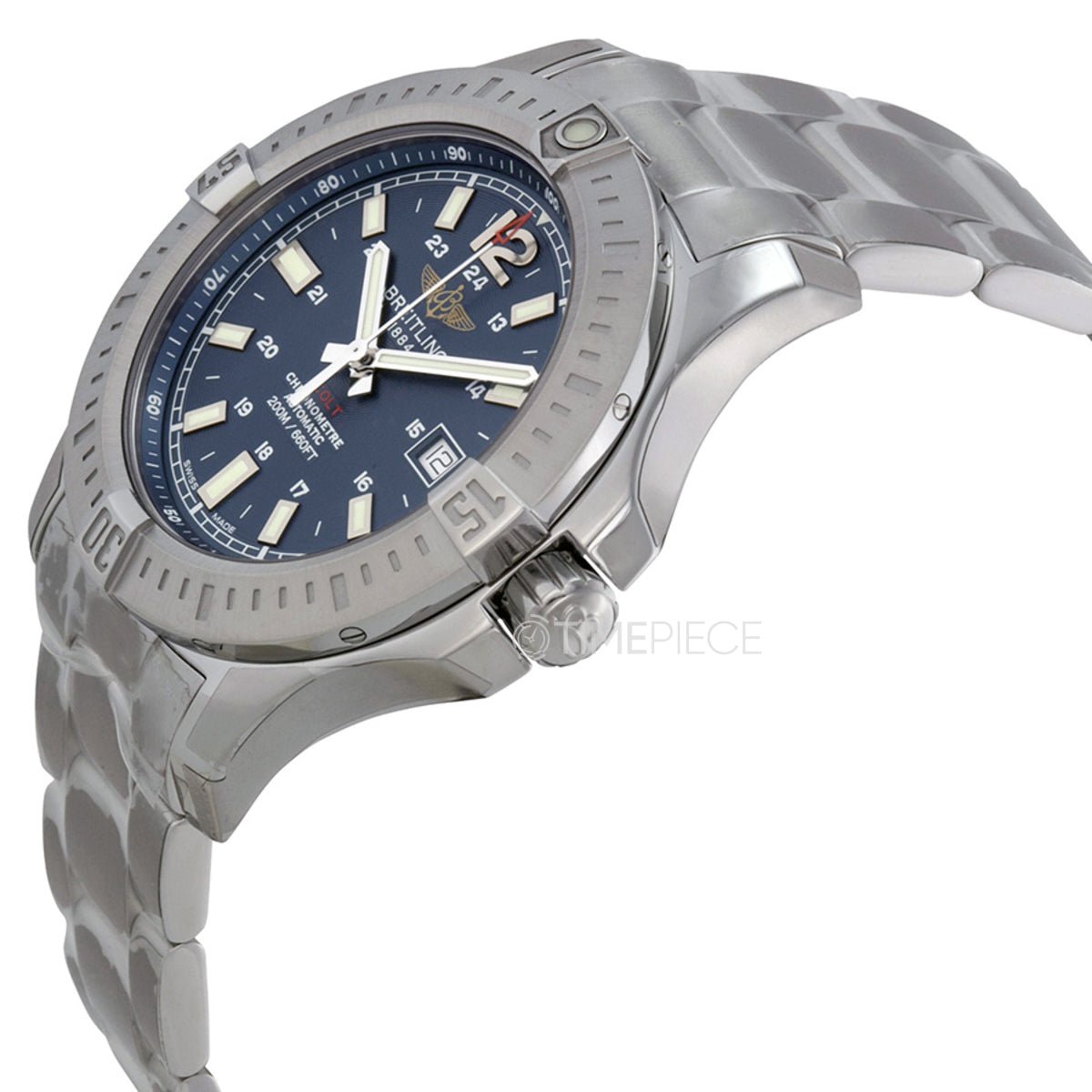  Shop Authentic Breitling Colt Automatic 44mm Blue Dial Silver Steel Strap Mens Watch - A1738811/C906/173A - Luxxuri