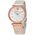  Shop Authentic Versace V-Twist White Dial Two Tone Mesh Bracelet Watch for Women - VELS00719 - Luxxuri
