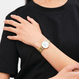 Shop Authentic Daniel Wellington Iconic Link White Dial Silver Steel Strap Watch For Women - DW00100205 - Luxxuri
