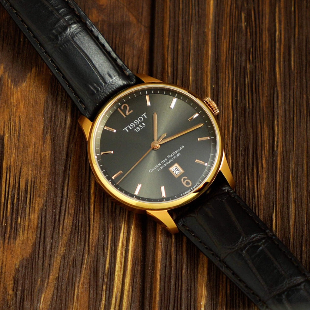  Shop Authentic Tissot T Classic Chemin Des Tourelles Powermatic 80 Brown Dial Brown Leather Strap Watch for Men - T099.407.36.447.00 - Luxxuri