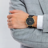  Shop Authentic Tommy Hilfiger Daniel Black Dial Black Leather Strap Watch for Men - 1710417 - Luxxuri