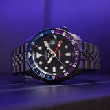  Shop Authentic Seiko Automatic SKX GMT Yuto Horigome Limited Edition Black Dial Black Steel Strap Watch For Men - SSK027K1 - Luxxuri