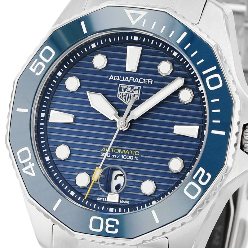  Shop Authentic Tag Heuer Aquaracer Professional 300 Automatic Blue Dial Silver Steel Strap Watch for Men - WBP201B.BA0632 - Luxxuri