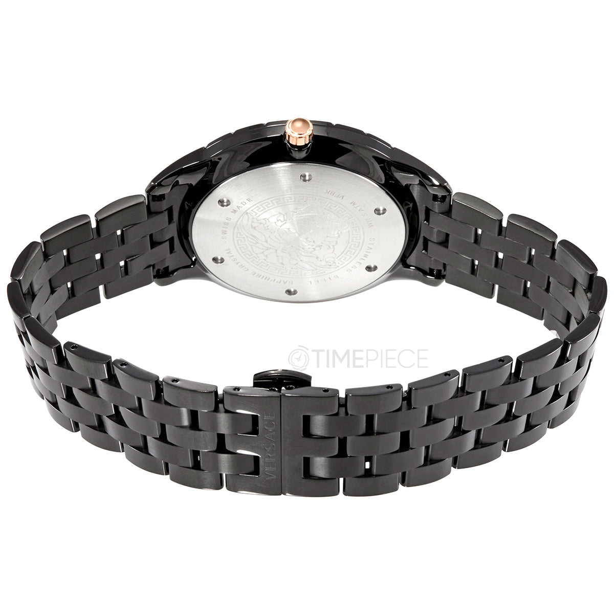  Shop Authentic Versace Univers Quartz Black Dial Black Steel Strap Watch for Men - VEBK00618 - Luxxuri