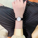  Shop Authentic Movado Museum Silver Dial Black Leather Strap Watch For Women - 2100003 - Luxxuri