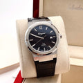 Salvatore Ferragamo F-80 Classic Black Dial Black Leather Strap  Watch for Men - SFDT00219