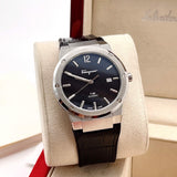  Shop Authentic Salvatore Ferragamo F-80 Classic Black Dial Black Leather Strap  Watch for Men - SFDT00219 - Luxxuri