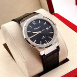  Shop Authentic Salvatore Ferragamo F-80 Classic Black Dial Black Leather Strap  Watch for Men - SFDT00219 - Luxxuri