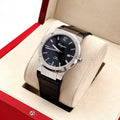Salvatore Ferragamo F-80 Classic Black Dial Black Leather Strap  Watch for Men - SFDT00219
