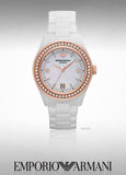  Shop Authentic Emporio Armani Ceramica Mother of Pearl Dial White Ceramic Dial Watch For Women - AR1472 - Luxxuri