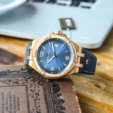  Shop Authentic Maurice Lacroix Aikon Date Limited Edition Blue Dial Blue Leather Strap Watch For Men - AI1028-BRZ01-420-1 - Luxxuri