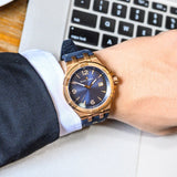  Shop Authentic Maurice Lacroix Aikon Date Limited Edition Blue Dial Blue Leather Strap Watch For Men - AI1028-BRZ01-420-1 - Luxxuri