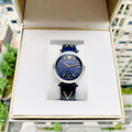  Shop Authentic Versace V-Twist Quartz Blue Dial Blue Leather Strap Watch for Women - VELS00119 - Luxxuri