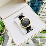  Shop Authentic Versace V-Twist Black Dial Black Leather Strap Watch for Women - VELS00619 - Luxxuri