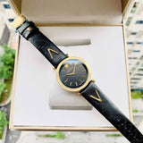  Shop Authentic Versace V-Twist Black Dial Black Leather Strap Watch for Women - VELS00619 - Luxxuri