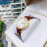  Shop Authentic Versace V-Twist Silver Dial Red Leather Strap Watch for for Women - VELS00519 - Luxxuri