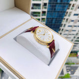  Shop Authentic Versace V-Twist Silver Dial Red Leather Strap Watch for for Women - VELS00519 - Luxxuri