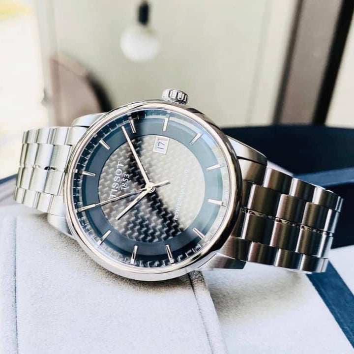  Shop Authentic Tissot Luxury Powermatic 80 Black Dial Silver Steel Strap Watch for Men - T086.407.11.201.02 - Luxxuri