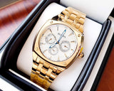  Shop Authentic Bulova Multifunction White Dial Gold Steel Strap Watch for Men - 97C105 - Luxxuri