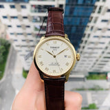  Shop Authentic Tissot Le Locle Powermatic 80 Gold Dial Brown Leather Strap Watch For Men - T006.407.36.263.00 - Luxxuri