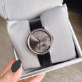  Shop Authentic Calvin Klein Accent Black Dial Black Leather Strap Watch for Women - K2Y231C3 - Luxxuri
