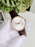  Shop Authentic Calvin Klein High Noon Silver Dial Brown Leather Strap Watch for Men - K8M216G6 - Luxxuri