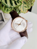  Shop Authentic Calvin Klein High Noon Silver Dial Brown Leather Strap Watch for Men - K8M216G6 - Luxxuri