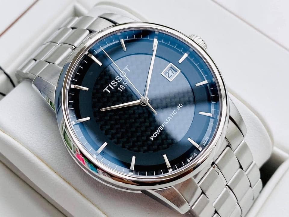  Shop Authentic Tissot Luxury Powermatic 80 Black Dial Silver Steel Strap Watch for Men - T086.407.11.201.02 - Luxxuri