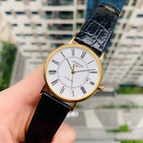  Shop Authentic Longines Presence 25.5mm Automatic White Dial Black Leather Strap Watch for Women - L4.921.2.11.2 - Luxxuri