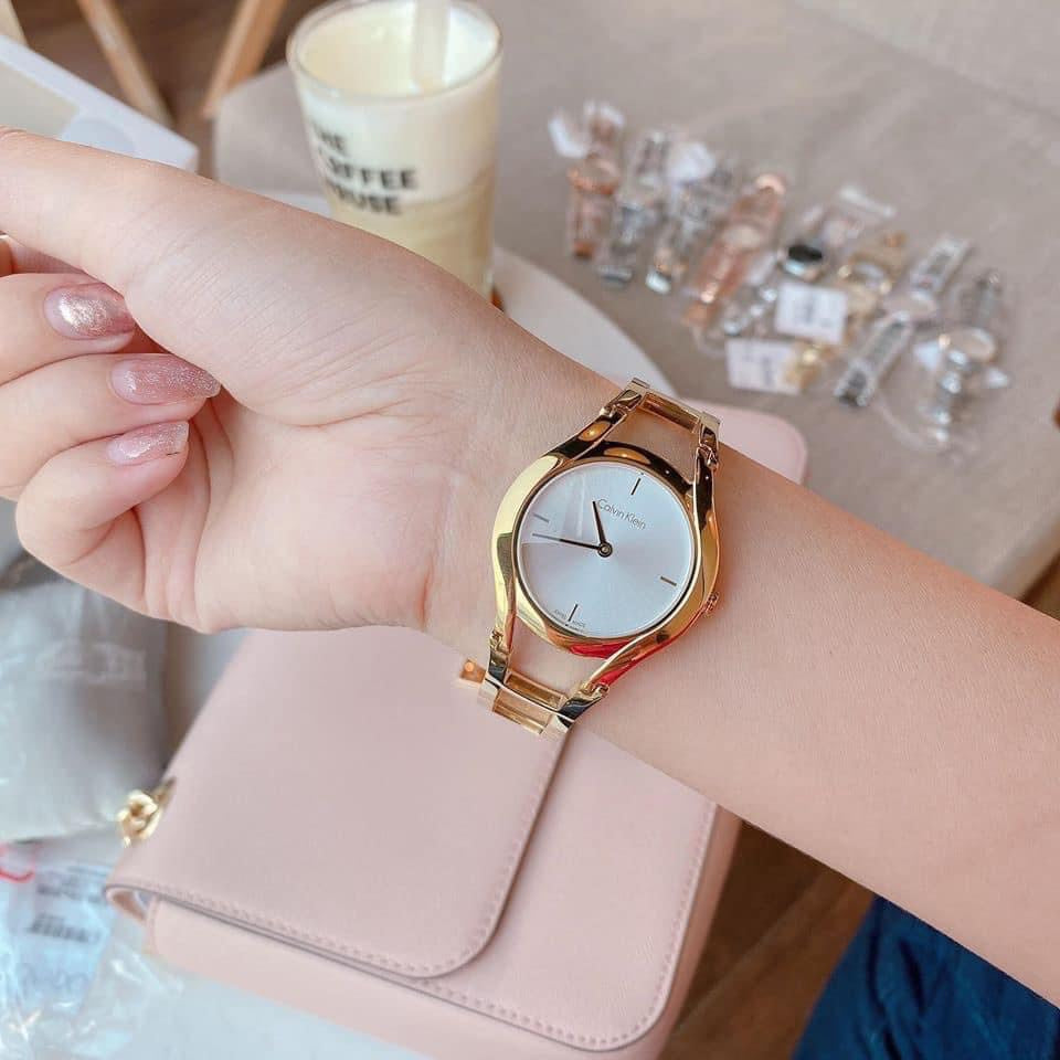  Shop Authentic Calvin Klein Class White Dial Gold Steel Strap Watch for Women - K6R23526 - Luxxuri