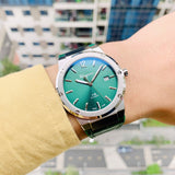  Shop Authentic Salvatore Ferragamo F-80 Classic Green Dial Green Leather Strap Watch for Men - SFDT00119 - Luxxuri