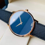  Shop Authentic Movado Museum Sport Blue Dial Black Leather Strap Watch for Men - 0607266 - Luxxuri