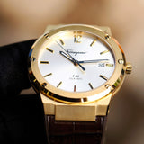  Shop Authentic Salvatore Ferragamo F-80 Classic Silver Dial Brown Leather Strap Watch for Men - SFDT00419 - Luxxuri