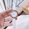  Shop Authentic Calvin Klein Chic White Dial White Leather Strap Watch for Women - K7N236K2 - Luxxuri
