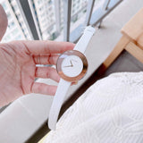  Shop Authentic Calvin Klein Chic White Dial White Leather Strap Watch for Women - K7N236K2 - Luxxuri