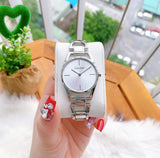  Shop Authentic Calvin Klein Dainty Silver Dial Silver Steel Strap Watch for Women - K7L23146 - Luxxuri