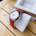  Shop Authentic Tissot Couturier Lady Silver Dial Red Leather Strap Watch for Women - T035.210.16.031.01 - Luxxuri