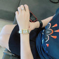  Shop Authentic Gucci G-Frame Floral Mother of Pearl Dial White Leather Strap Watch For Women - YA147407 - Luxxuri