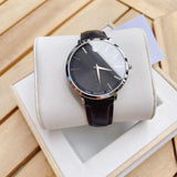  Shop Authentic Movado Ultra Slim Black Dial Black Leather Strap Watch For Women - 0607090 - Luxxuri