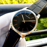  Shop Authentic Calvin Klein City Black Dial Black Leather Strap Watch for Men - K2G211C1 - Luxxuri