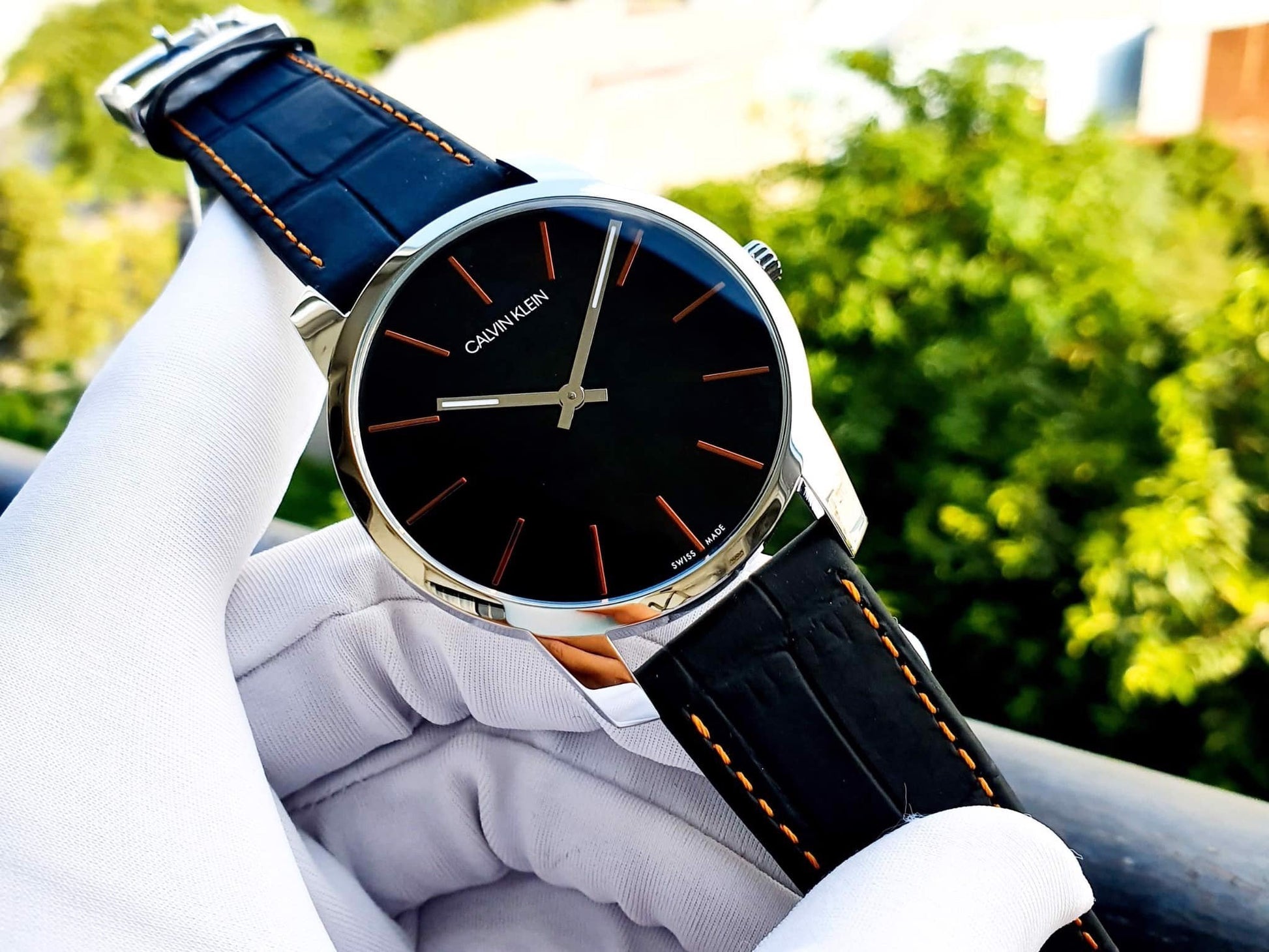  Shop Authentic Calvin Klein City Black Dial Black Leather Strap Watch for Men - K2G211C1 - Luxxuri