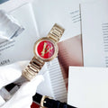  Shop Authentic Versace Virtus Mini Quartz Red Dial Gold Steel Strap Watch For Women - VET300321 - Luxxuri
