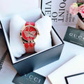  Shop Authentic Gucci G Timeless Quartz Red Dial Red Leather Strap Watch For Women - YA1264054 - Luxxuri