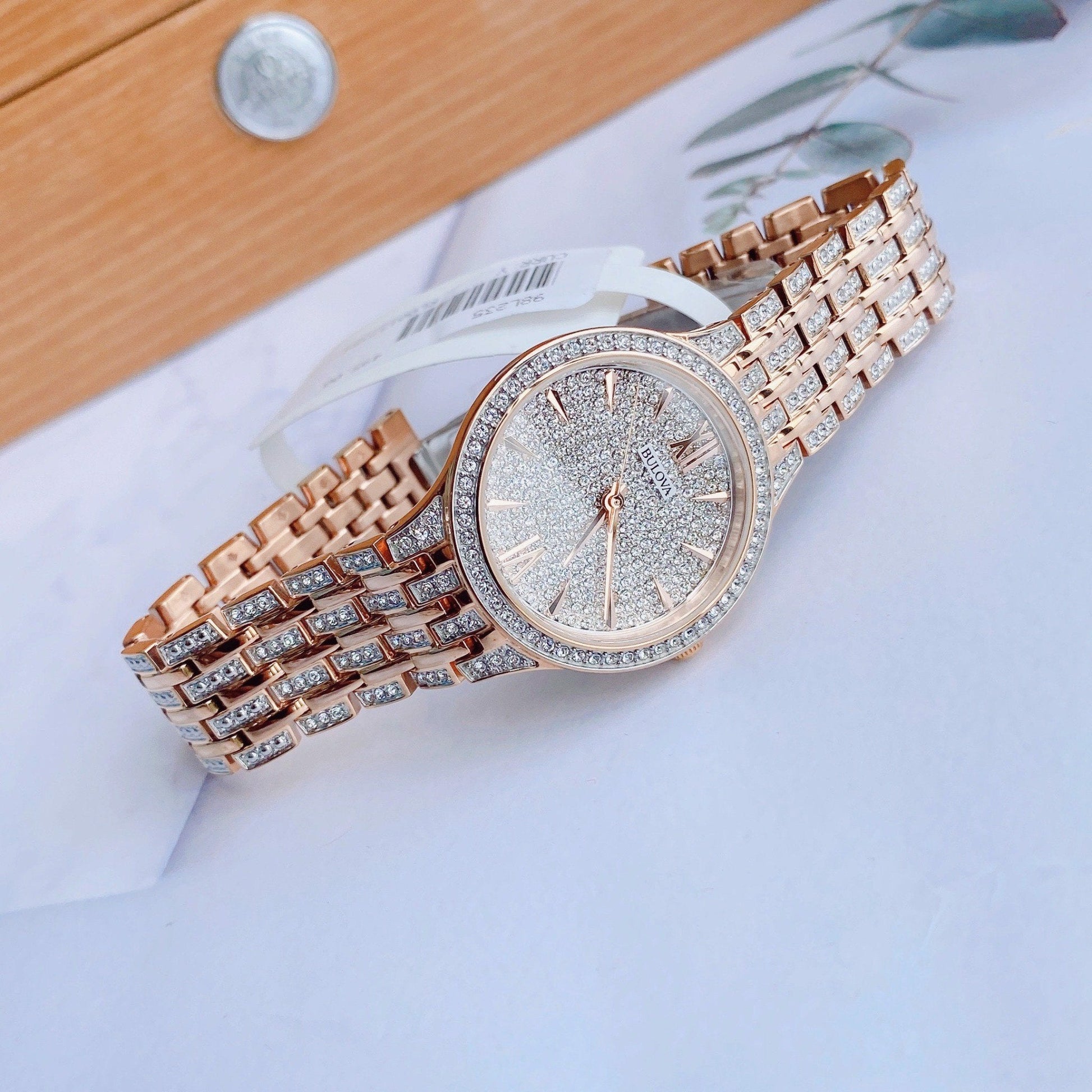  Shop Authentic Bulova Crystal Collection Silver Crystals Dial Two Tone Steel Strap Watch for Women - 98L235 - Luxxuri