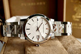  Shop Authentic Burberry The City Silver Dial Silver Steel Strap Watch for Men - BU9037 - Luxxuri