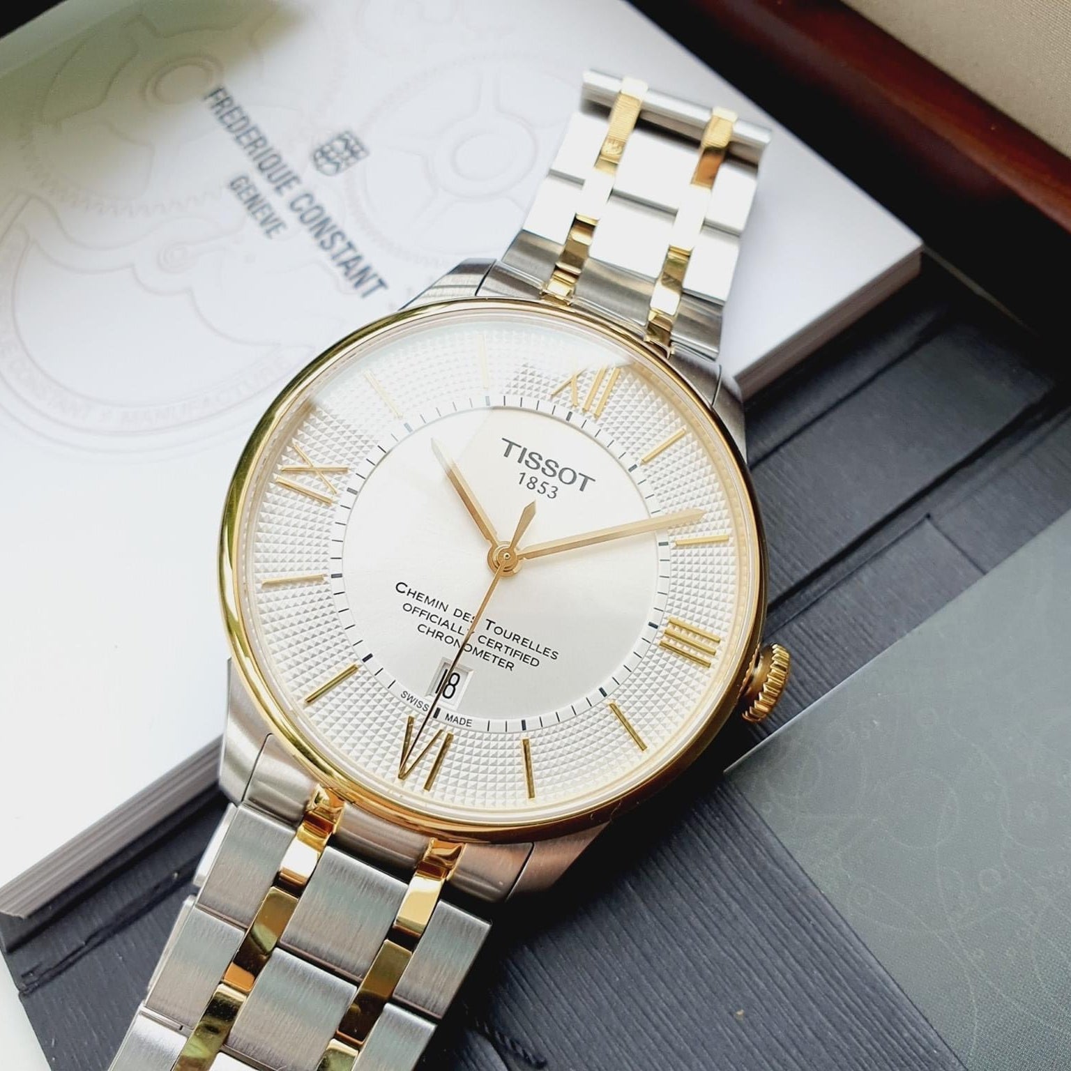  Shop Authentic Tissot Chemin Des Tourelles Powermatic 80 Cosc Silver Dial Two Tone Steel Strap Watch For Men - T099.408.22.038.00 - Luxxuri