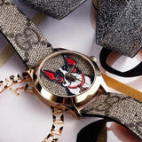  Shop Authentic Gucci G Timeless Brown Dial Brown Leather Strap Watch For Women - YA1264056 - Luxxuri