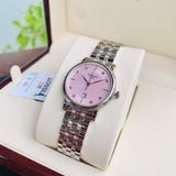  Shop Authentic Tissot Carson Premium Lady Mother of Pearl Pink Dial Silver Steel Strap Watch For Women - T122.210.11.159.00 - Luxxuri